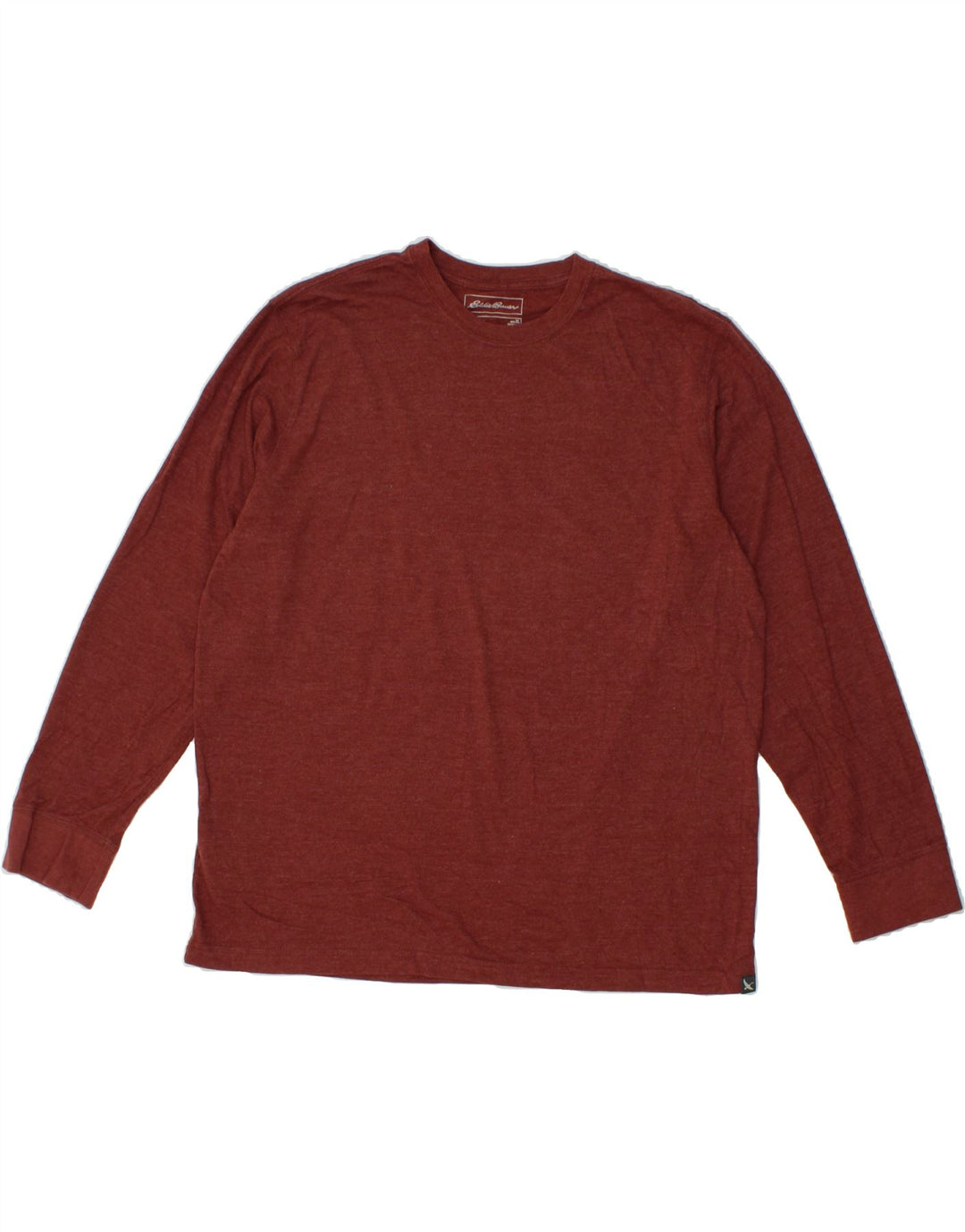 EDDIE BAUER Mens Top Long Sleeve XL Maroon Cotton Vintage Eddie Bauer and Second-Hand Eddie Bauer from Messina Hembry 