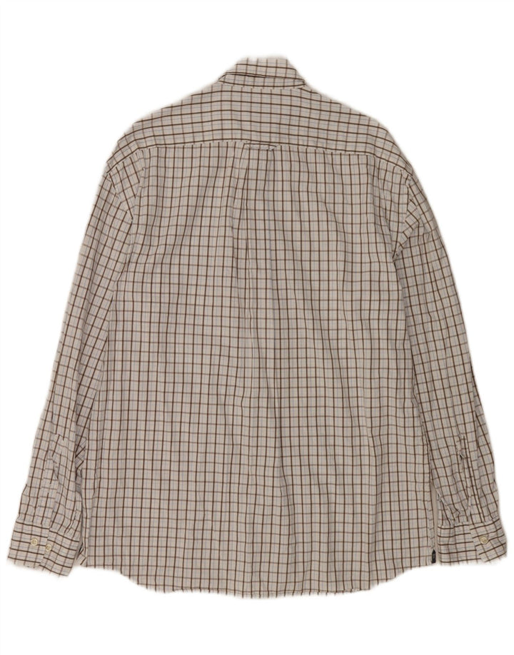 Męska koszula o regularnym kroju Gant, duża, bawełniana w białą kratkę