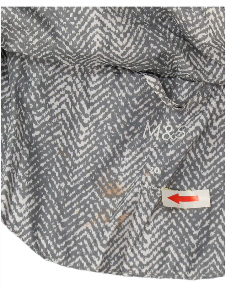 Damska kurtka ocieplana Marks & Spencer UK 20 2XL Szara, poliester w jodełkę