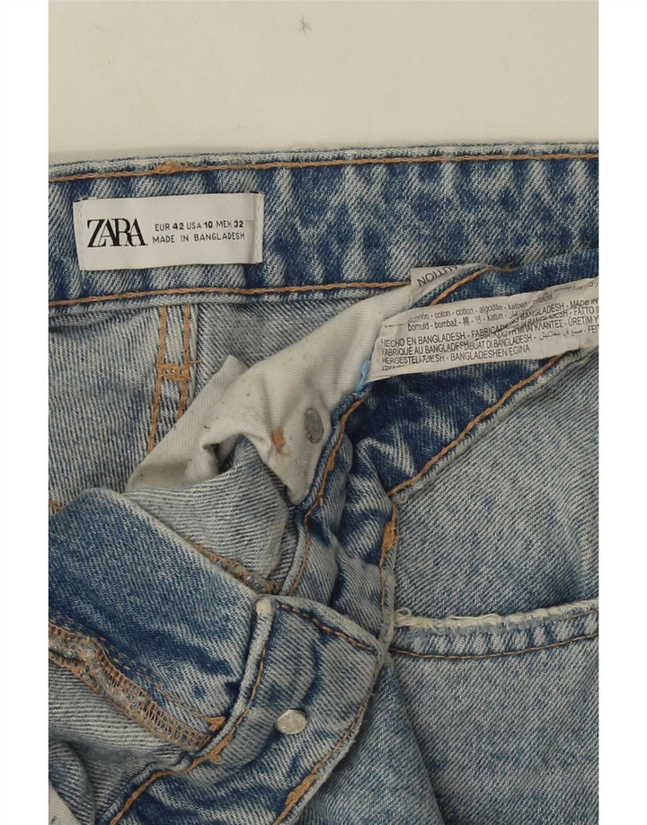 Damskie spodenki jeansowe Zara w trudnej sytuacji EU 42, duże, W32, niebieska bawełna