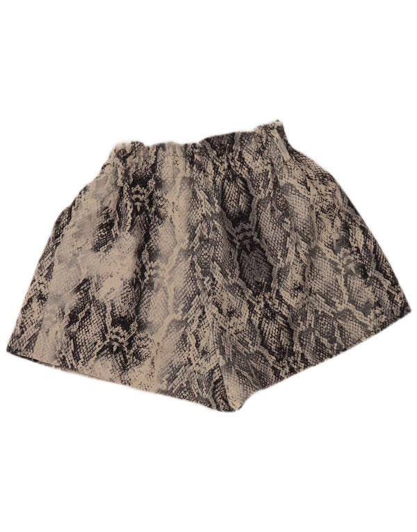 Damskie szorty z szeroką nogawką Zara XS W25 Szary poliester z nadrukiem zwierzęcym