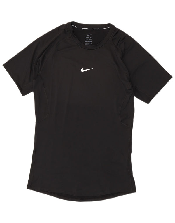 Męski T-shirt NIKE o dopasowanym kroju, XL, czarny, poliester