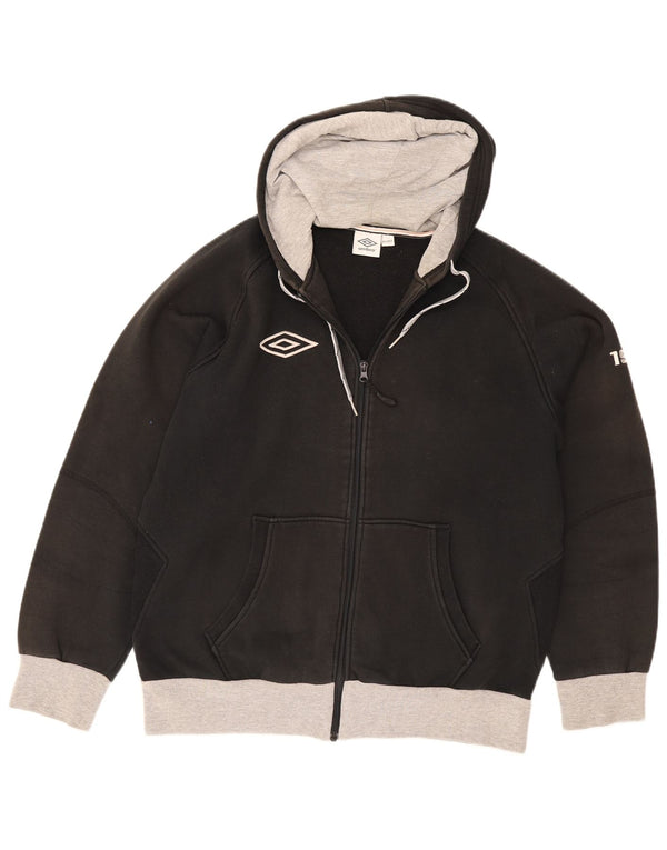 Męski sweter z kapturem i zamkiem Umbro 2XL, czarna, bawełniana w bloki kolorów