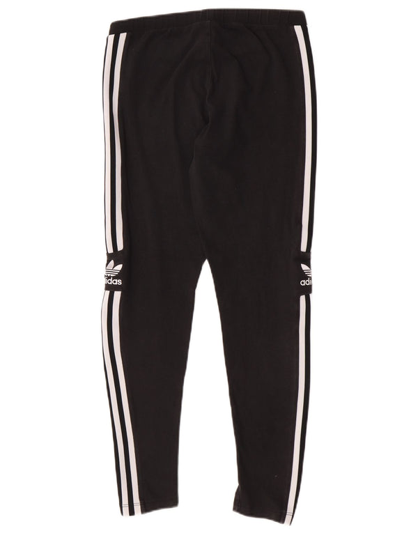 Damskie legginsy Adidas Graphic Slim Fit UK 14, średnie czarne sportowe paski
