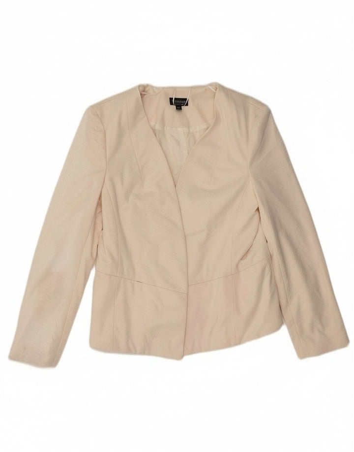 Damska marynarka Topshop Open Blazer UK 14 z dużym nadrukiem zwierzęcym w kolorze złamanej bieli
