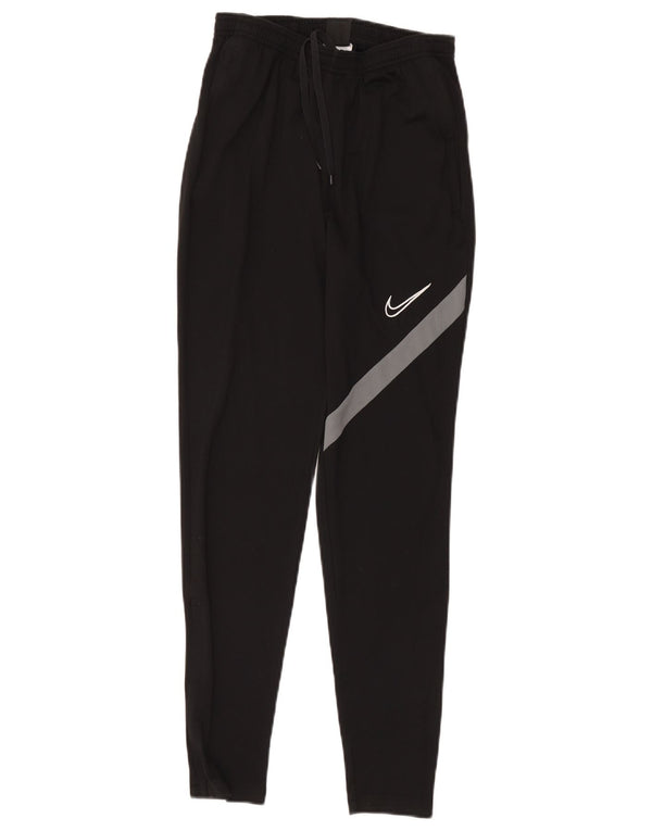 Damskie spodnie dresowe Nike Dri Fit Graphic UK 8, małe, czarne, poliestrowe