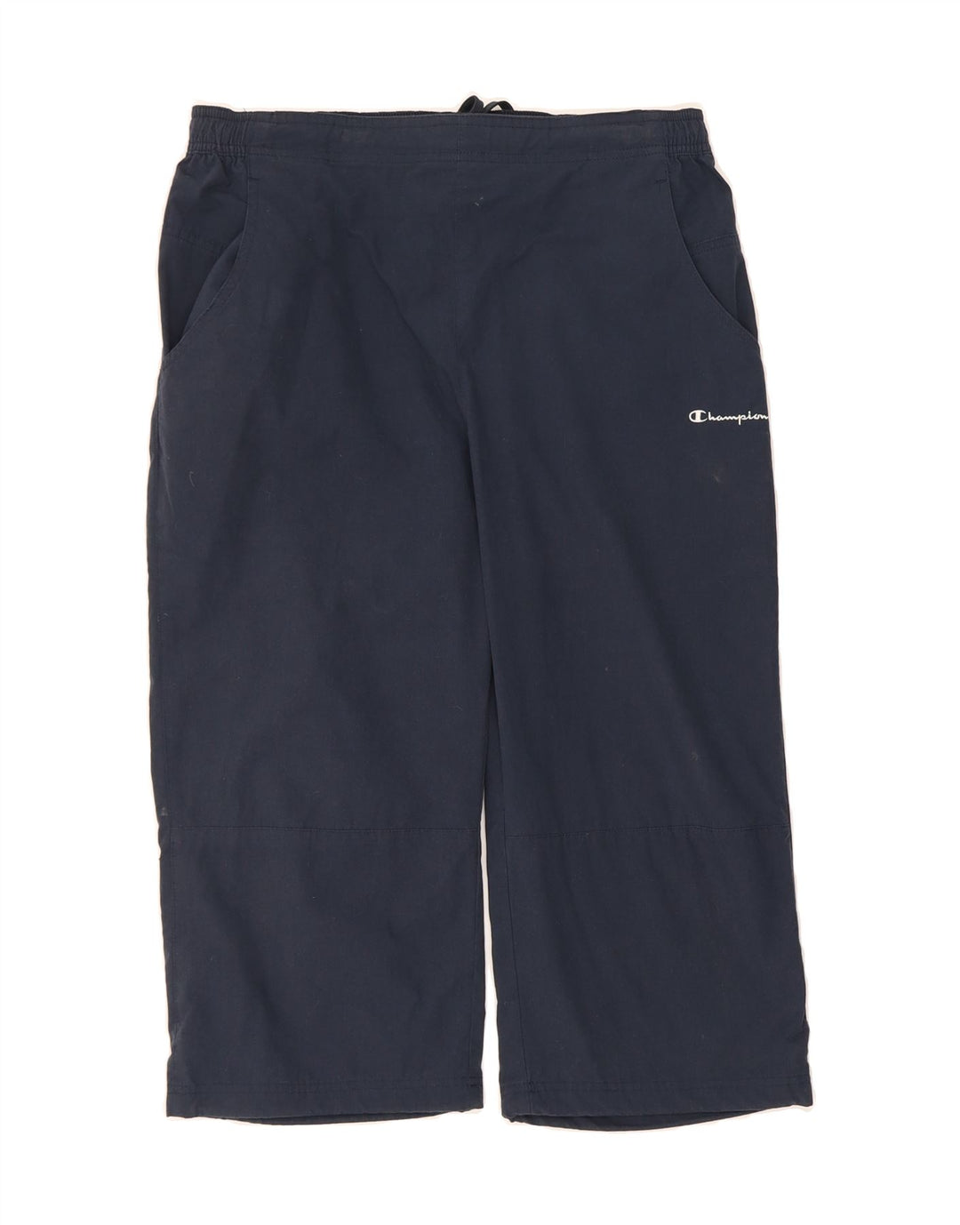 CHAMPION Mens Capri Tracksuit Trousers Large  Navy Blue Cotton Vintage Champion and Second-Hand Champion from Messina Hembry 