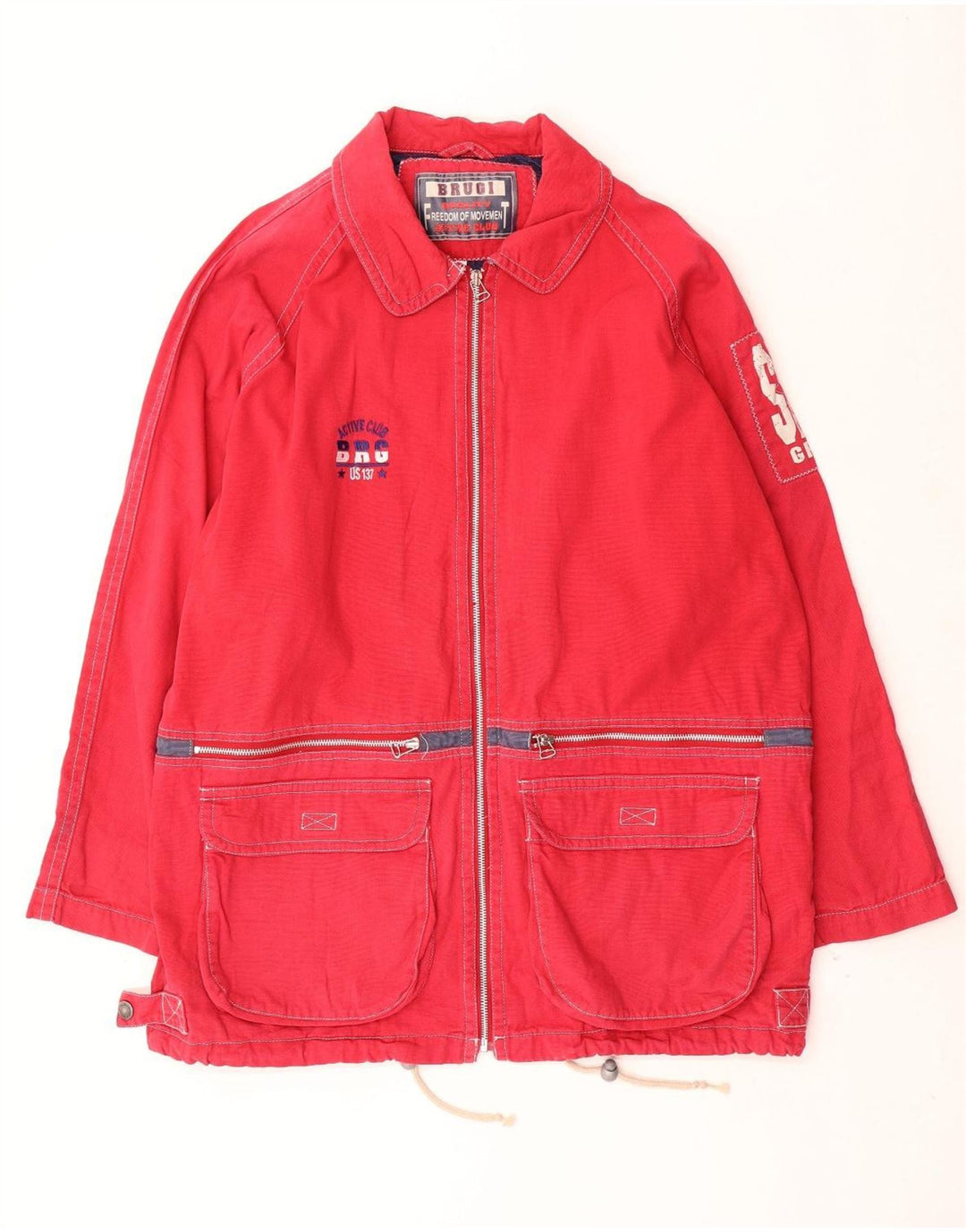 Męska kurtka użytkowa Brugi IT 52 XL, czerwona, bawełniana