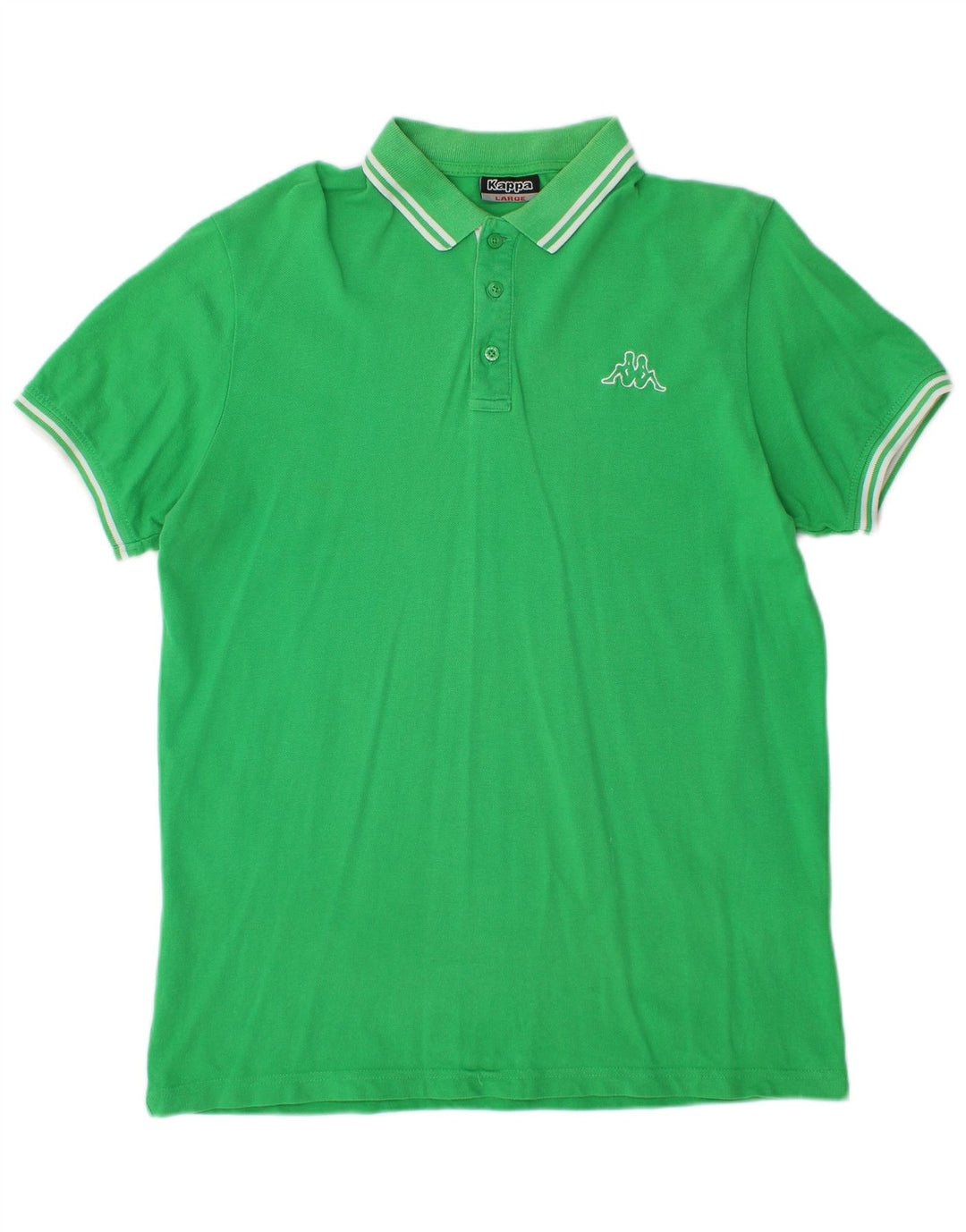 KAPPA Mens Polo Shirt Large Green Cotton