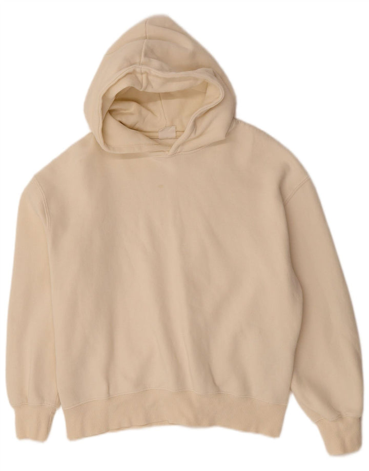 Dziewczęcy sweter z kapturem ZARA 13-14 lat w kolorze złamanej bieli, bawełniany