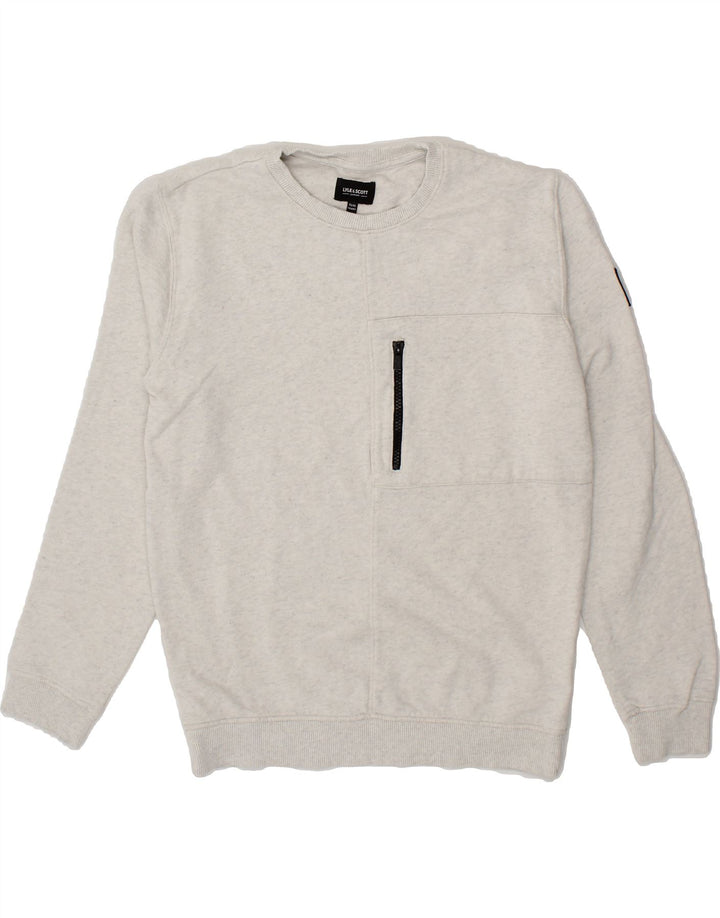 LYLE & SCOTT Boys Sweatshirt Jumper 15-16 Years Grey Cotton Vintage Lyle & Scott and Second-Hand Lyle & Scott from Messina Hembry 