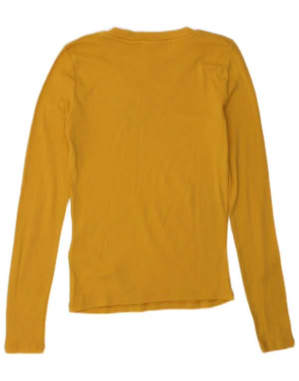 Damski top Levi's z długim rękawem, UK 6 XS, żółty, bawełniany