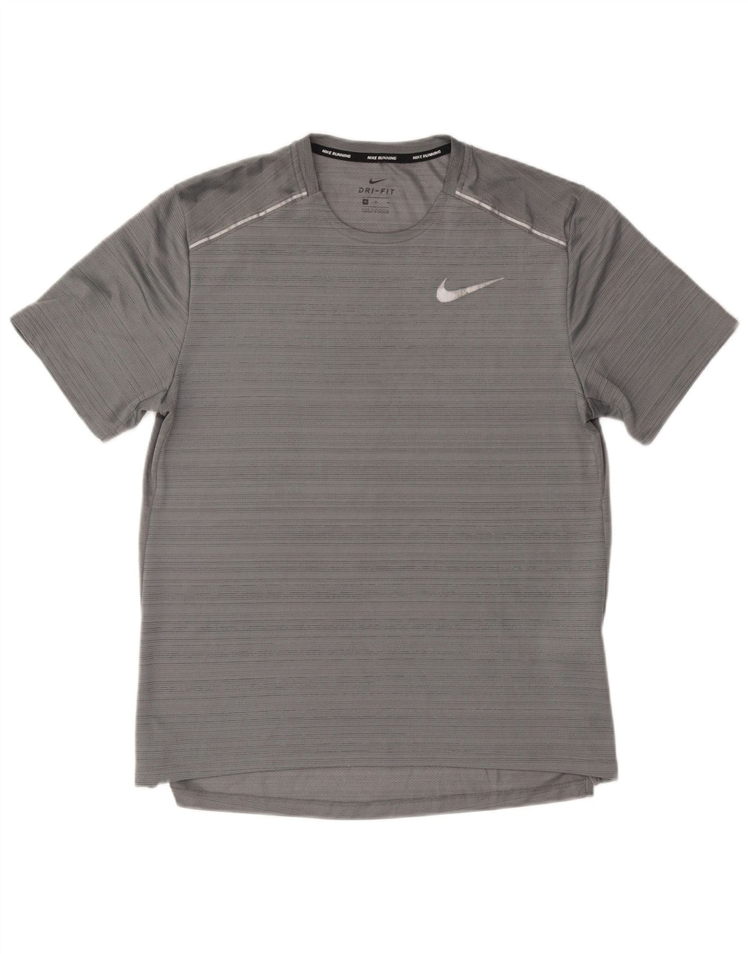 T-shirt męski Nike Dri Fit, poliester w średnie szare paski
