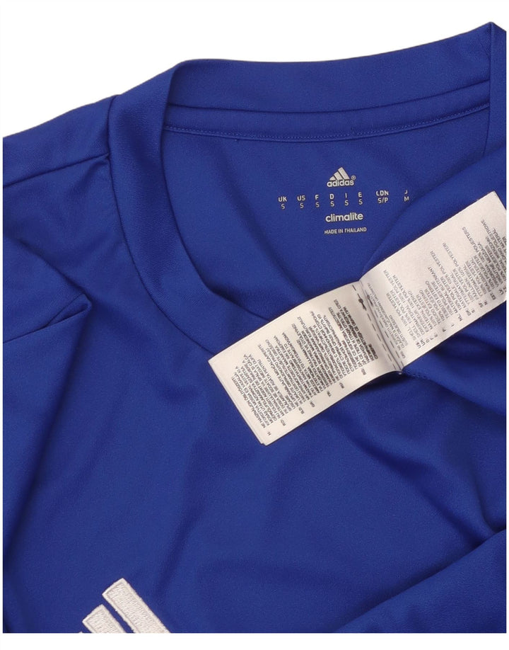 Męski T-shirt ADIDAS Climalite, mały, niebieski, poliester