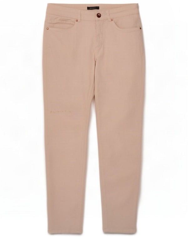 Damskie spodnie codzienne Esprit o kroju slim fit UK 10 Small W27 L27 Różowa bawełna