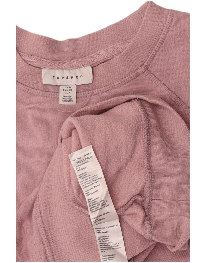 Damski sweter oversize Topshop UK 8, mały, różowy, bawełniany