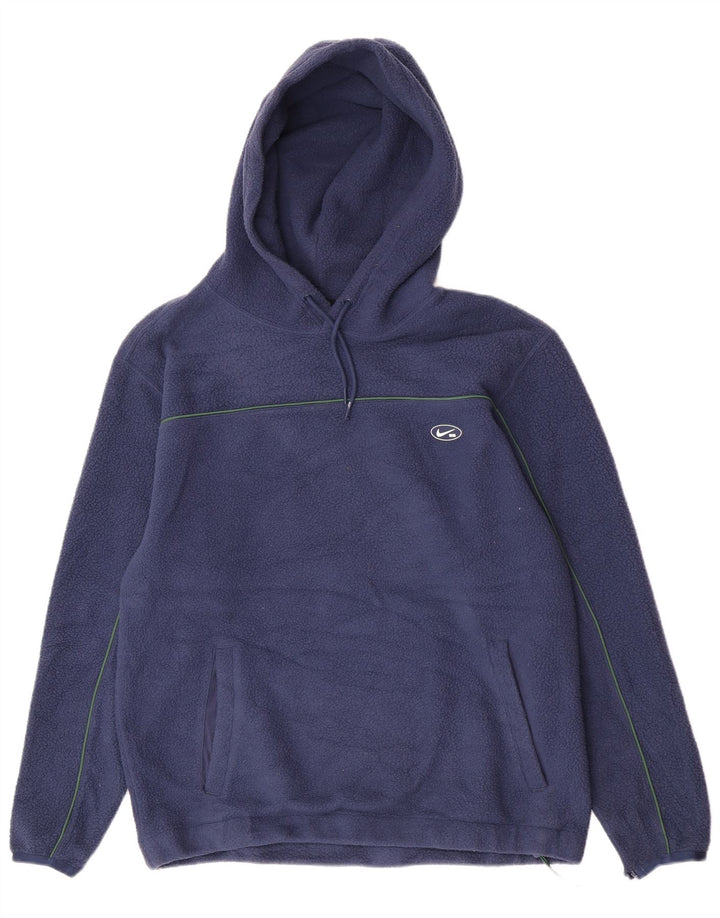 Męski sweter z kapturem i polarem Nike, duży, granatowy, poliester