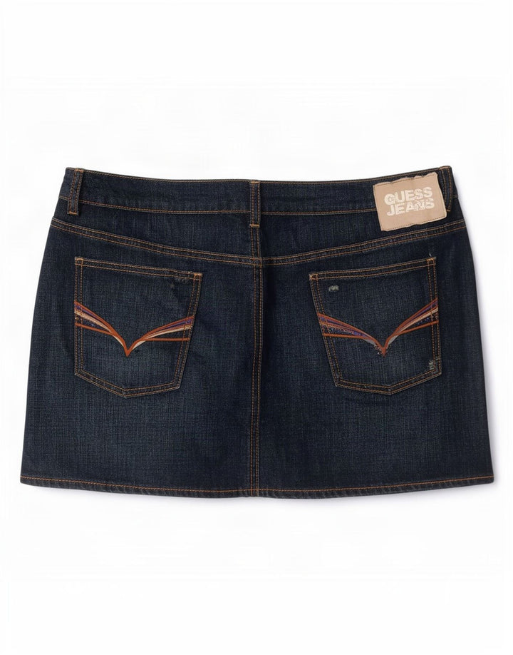 Guess Damska Mini Spódnica Denim W32 Duża Granatowa Bawełna