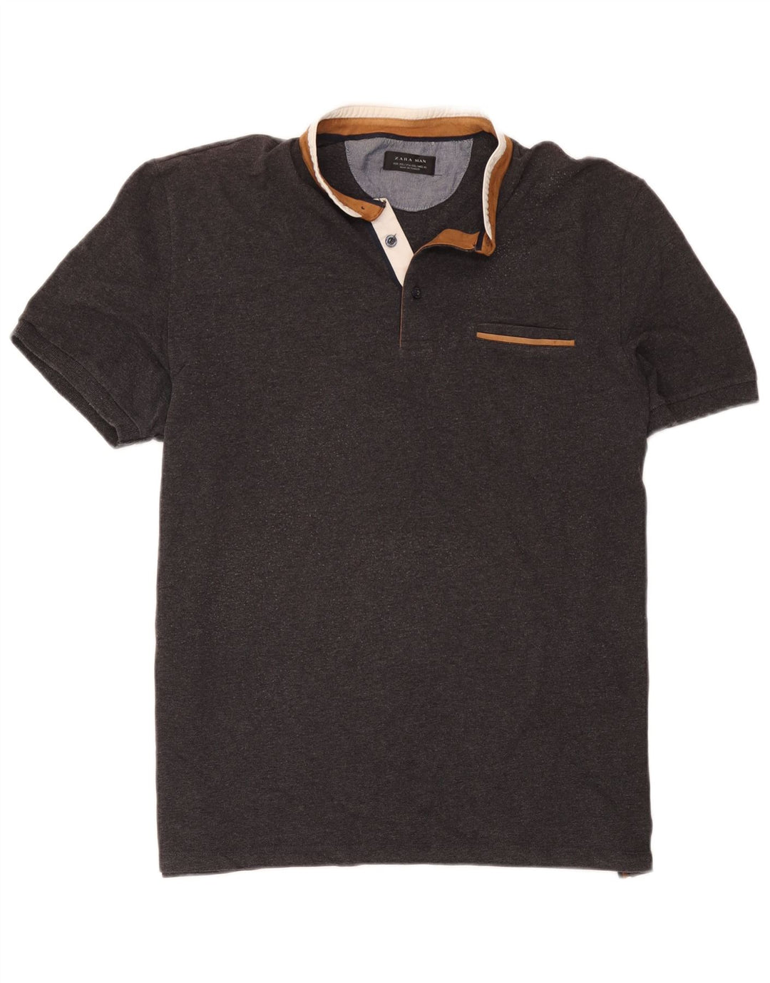 Męska koszulka polo Zara 2XL szara