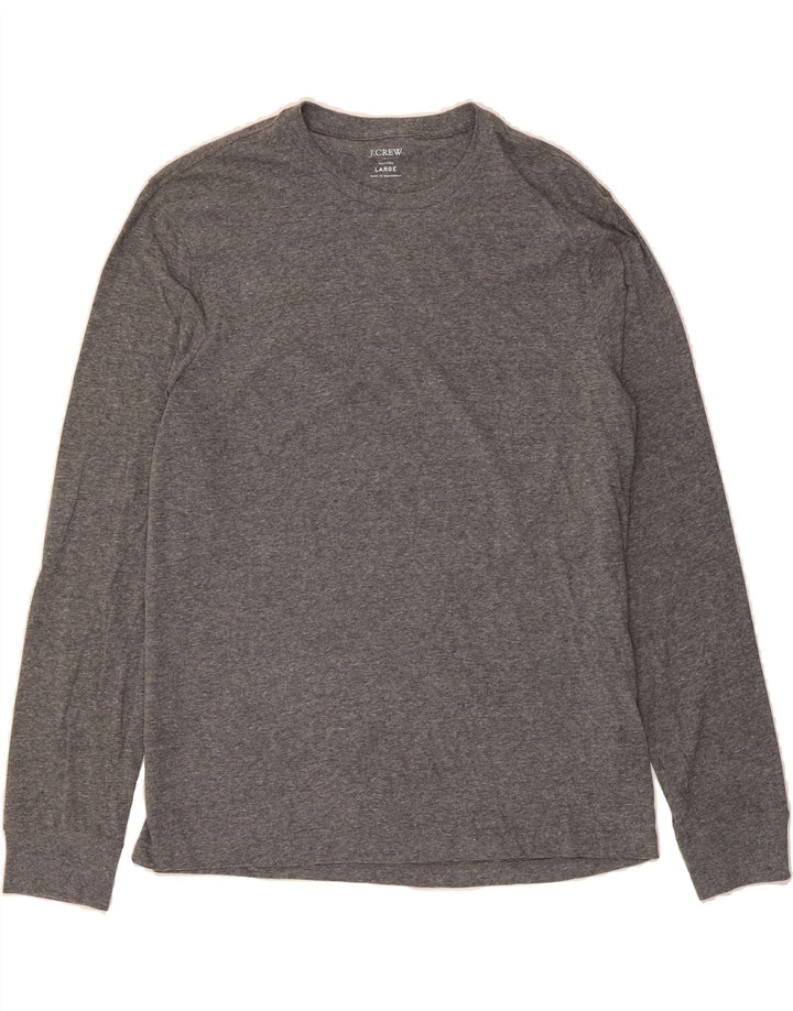 J. CREW Mens Washed Top Long Sleeve Large Grey Cotton Vintage J. Crew and Second-Hand J. Crew from Messina Hembry 