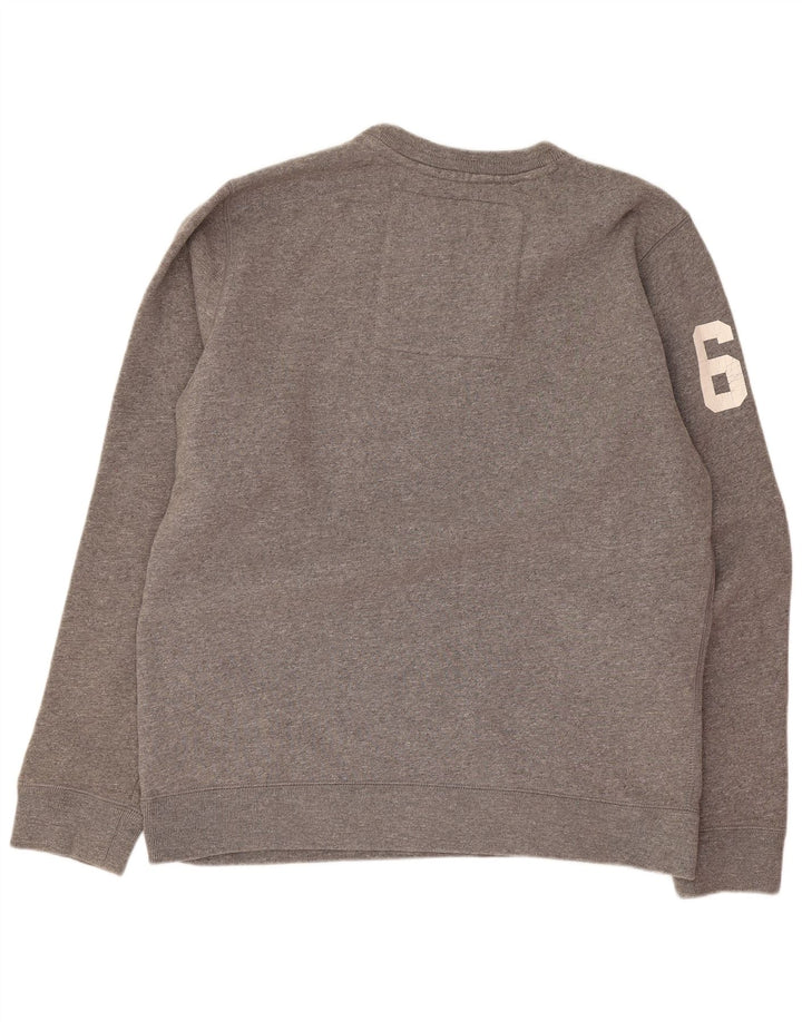 Męski sweter z grafiką Superdry 2XL, szary, bawełniany w plamki