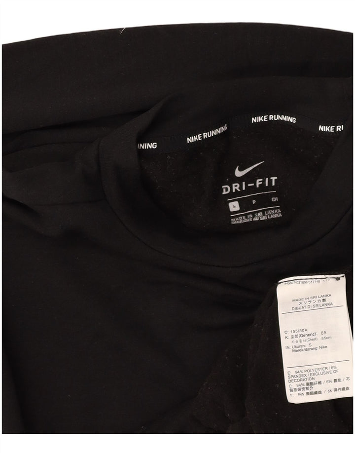 Damska koszulka do biegania NIKE Oversize z długim rękawem, UK 10, mały, czarny poliester