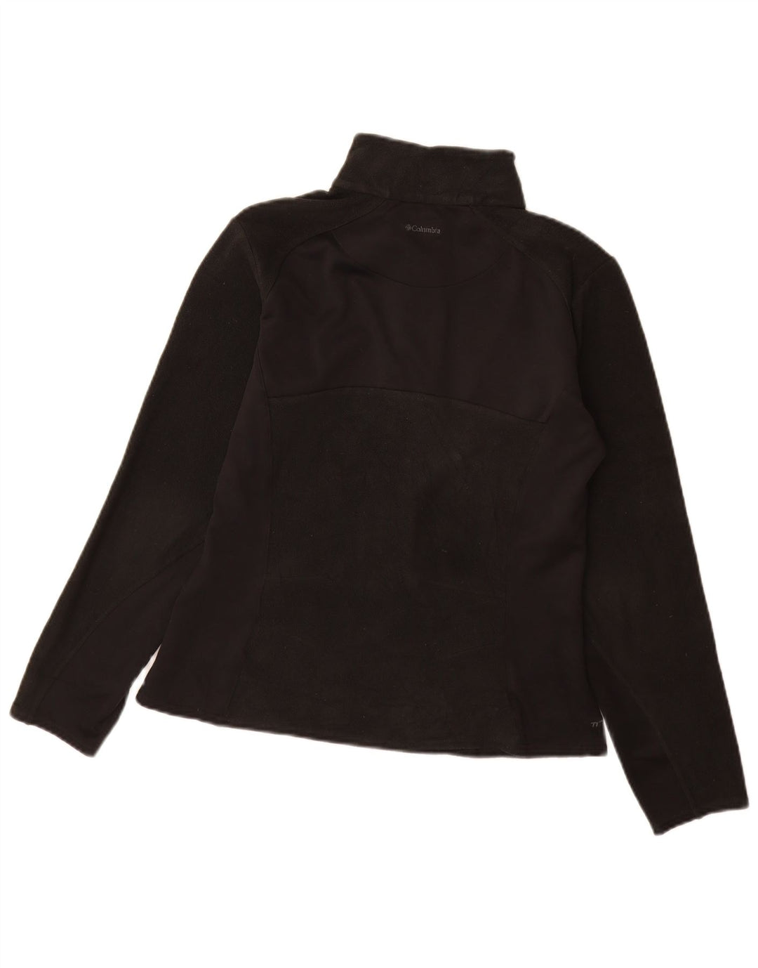 COLUMBIA Womens Titanium Zip Neck Fleece Jumper UK 12 Medium Black