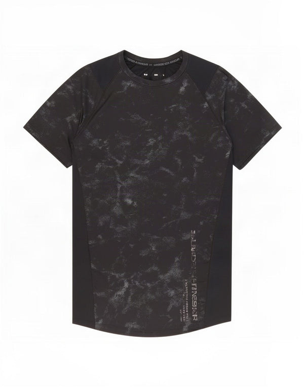 Męski T-shirt Under Armour Heat Gear z grafiką, mały czarny Tie Dye
