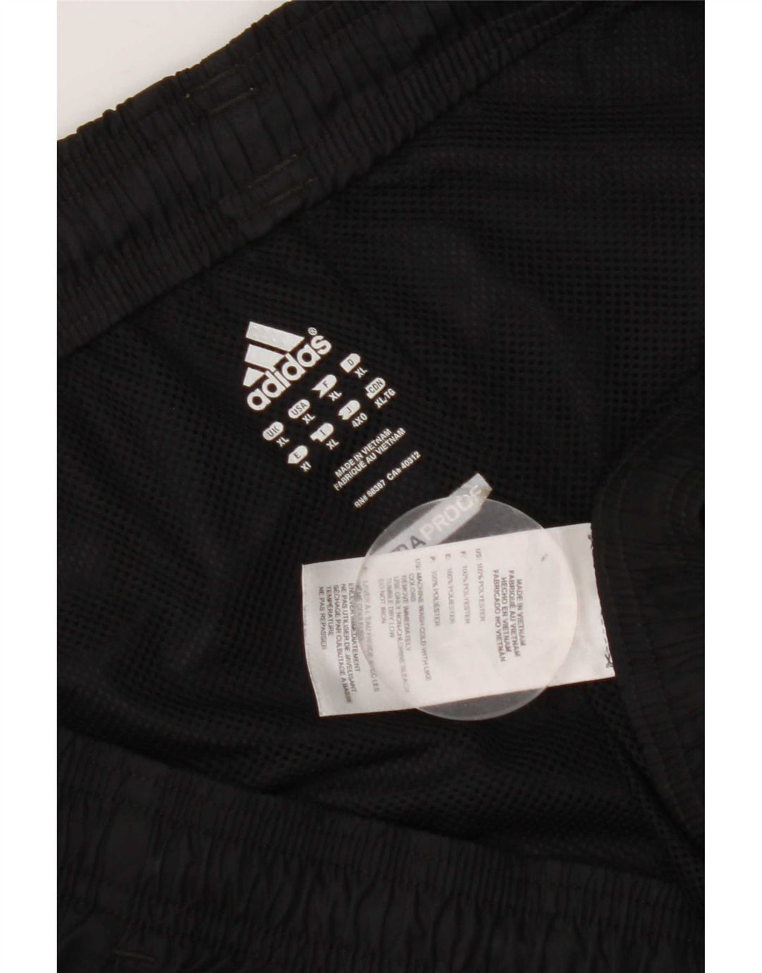 Męskie spodnie dresowe Adidas Clima Proof XL, czarne, poliestrowe