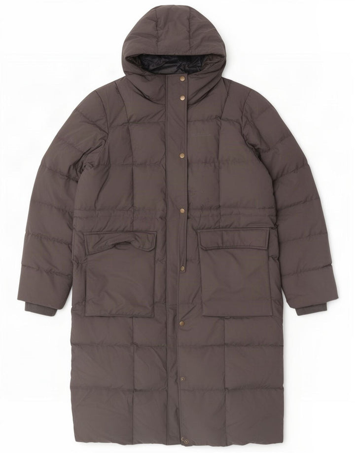 Damski ocieplany płaszcz z kapturem Mountain Warehouse UK 18 XL, szary poliester