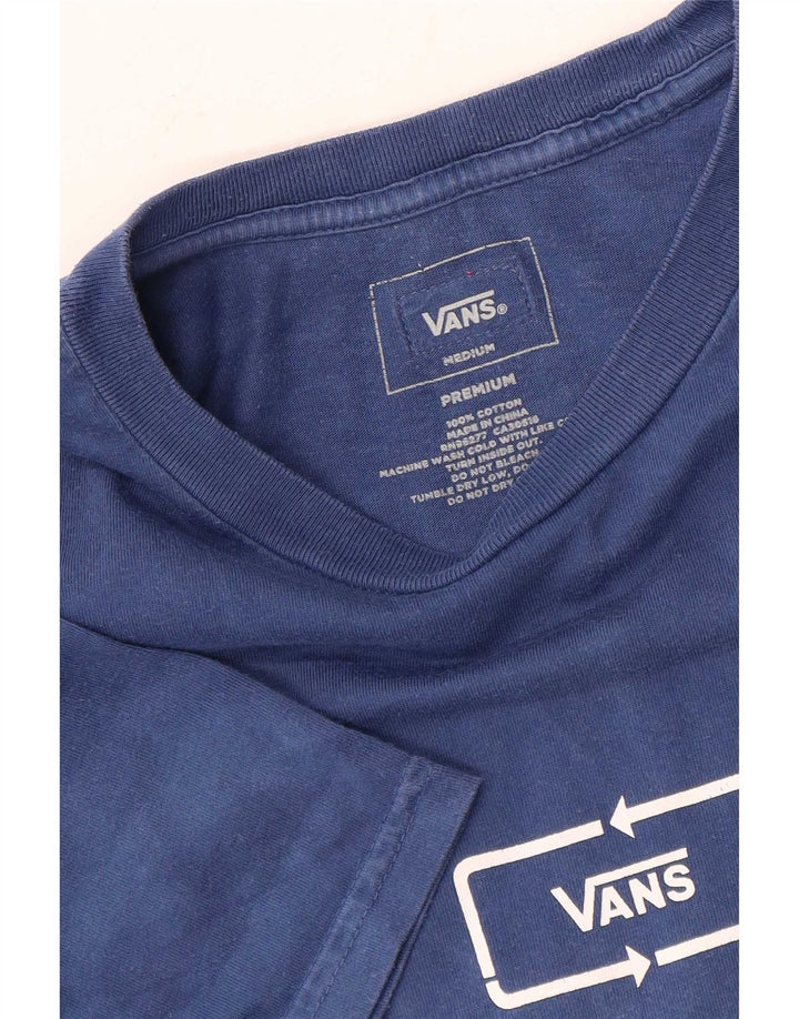 T-shirt męski Vans, bawełniany, w kolorze średniego błękitu