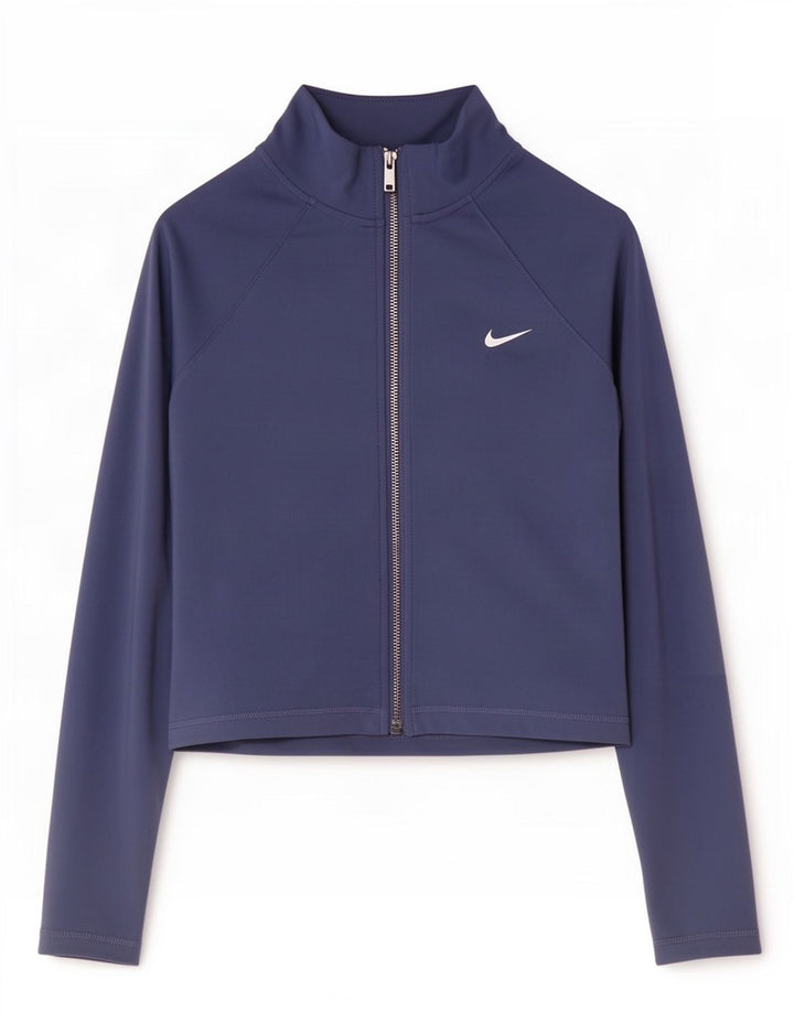 Damska kurtka dresowa Nike Crop Top UK 12, średni granatowy poliester
