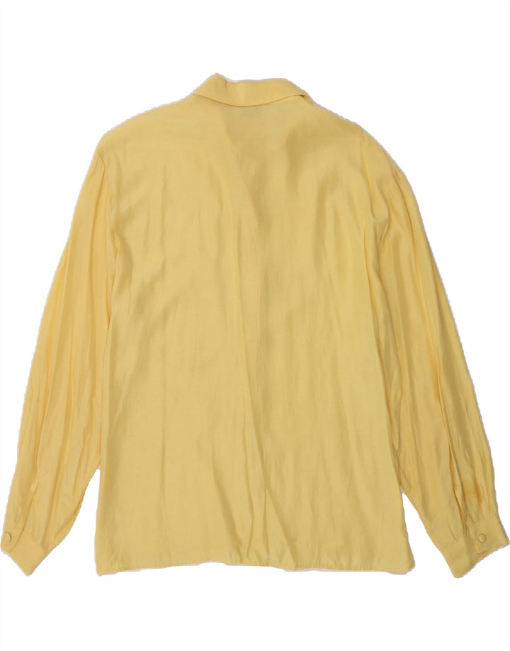VINTAGE Womens Shirt UK 14 Medium Yellow Vintage Vintage and Second-Hand Vintage from Messina Hembry 