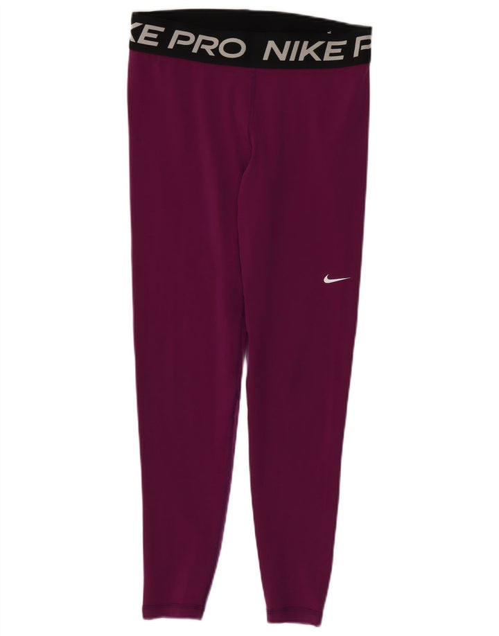 Damskie legginsy Nike Dri Fit Graphic UK 12, średni fiolet, poliester