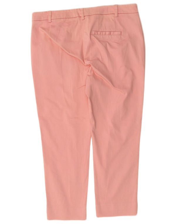 Marks & Spencer Damskie spodnie Capri UK 14 Large W34 L23 Różowa bawełna