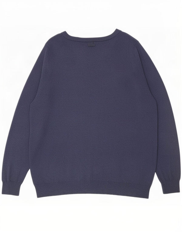 Damski sweter Marks & Spencer z graficznym dekoltem w łódkę, UK 20 2XL, granatowy