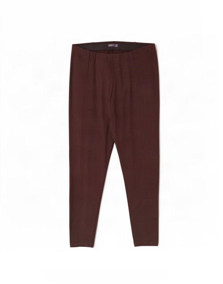 Legginsy damskie Marks & Spencer UK 18 XL, brązowe, poliestrowe