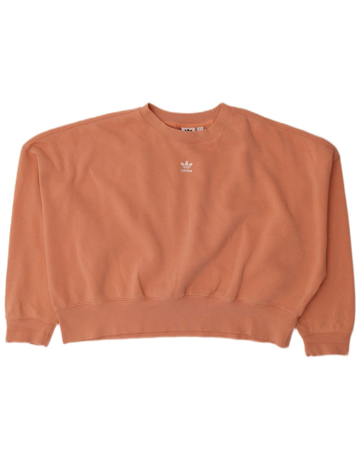 Bluza damska Adidas Oversized Sweter UK 16 Duża Pomarańczowa Bawełna