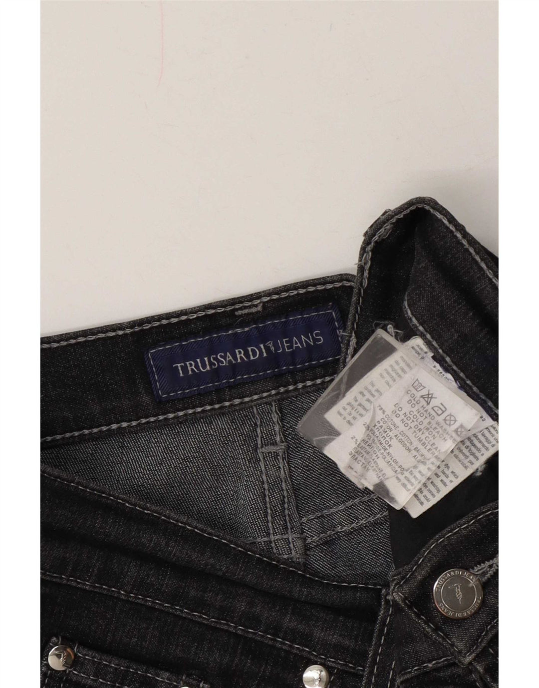 Damskie proste dżinsy Trussardi W28 L30 Szara bawełna