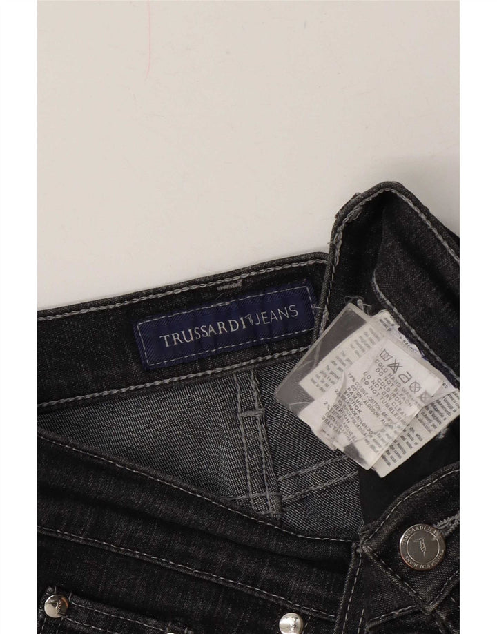 Damskie proste dżinsy Trussardi W28 L30 Szara bawełna