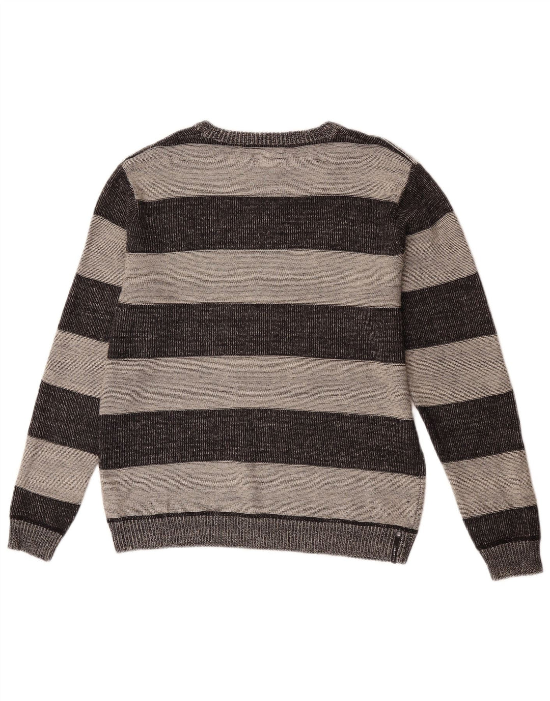 Męski sweter Billabong z dekoltem w łódkę Średni szary akryl w paski