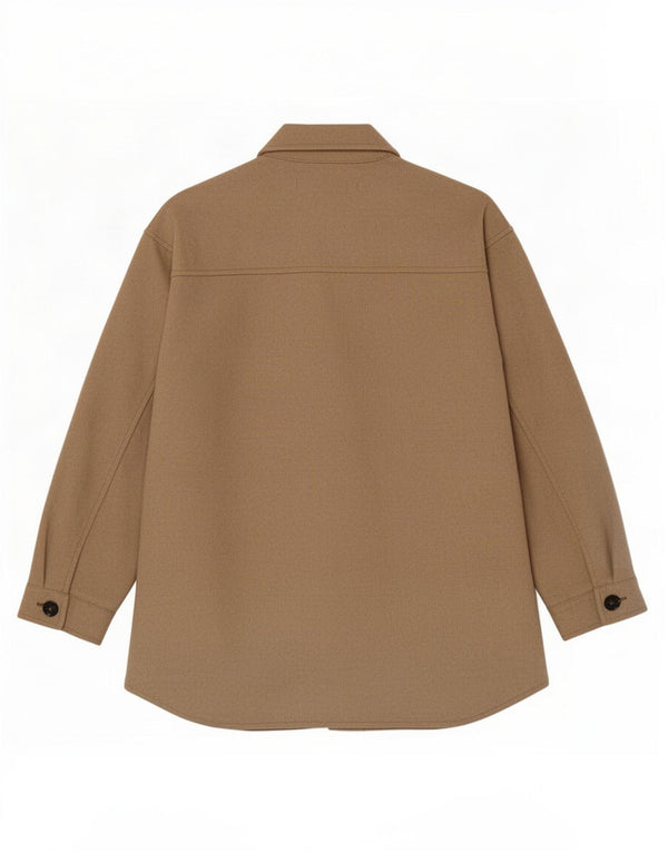 Damska kurtka oversize Zara Shacket UK 10, mały, brązowy poliester
