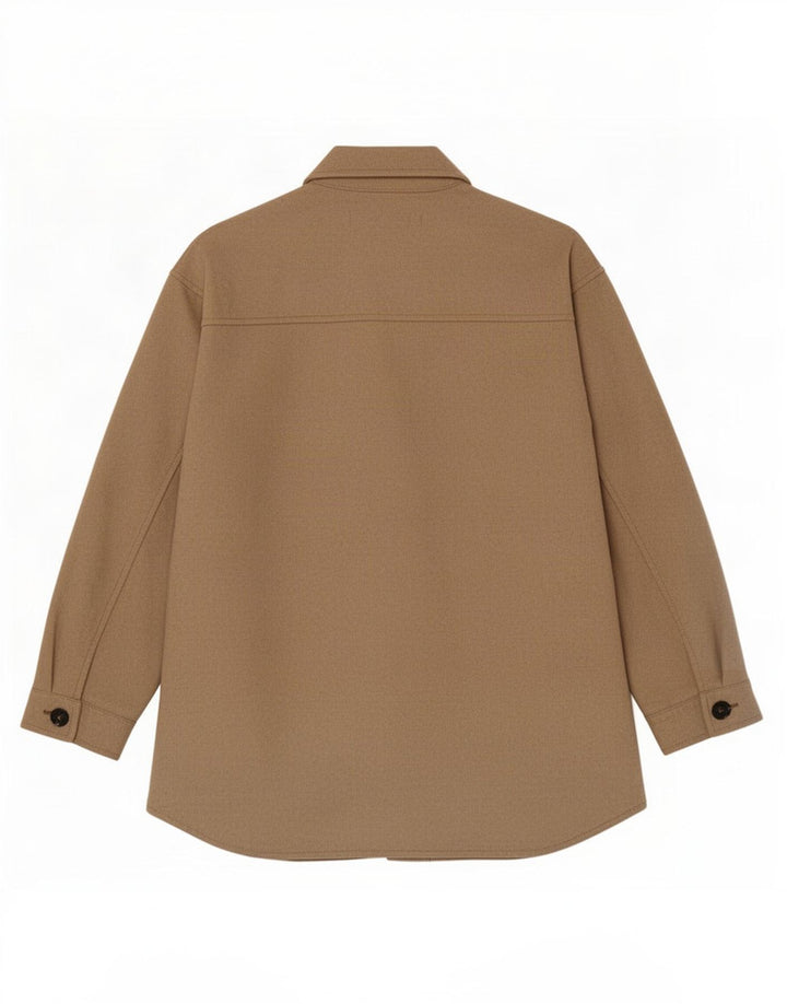 Damska kurtka oversize Zara Shacket UK 10, mały, brązowy poliester