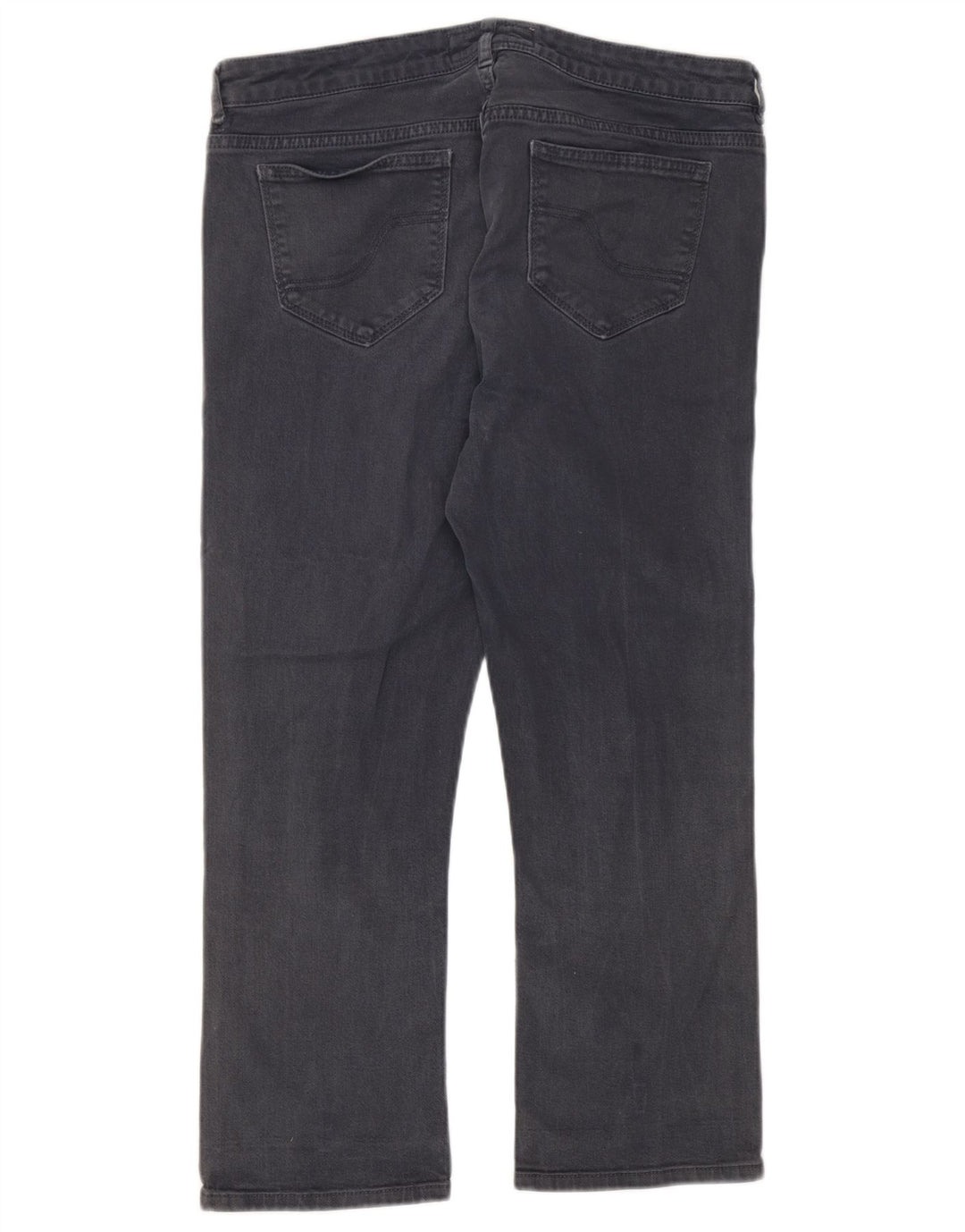 Damskie jeansy przycięte Fat Face UK 12 Medium W32 L22 Szara bawełna