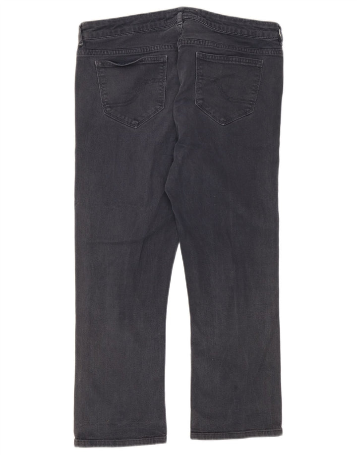Damskie jeansy przycięte Fat Face UK 12 Medium W32 L22 Szara bawełna