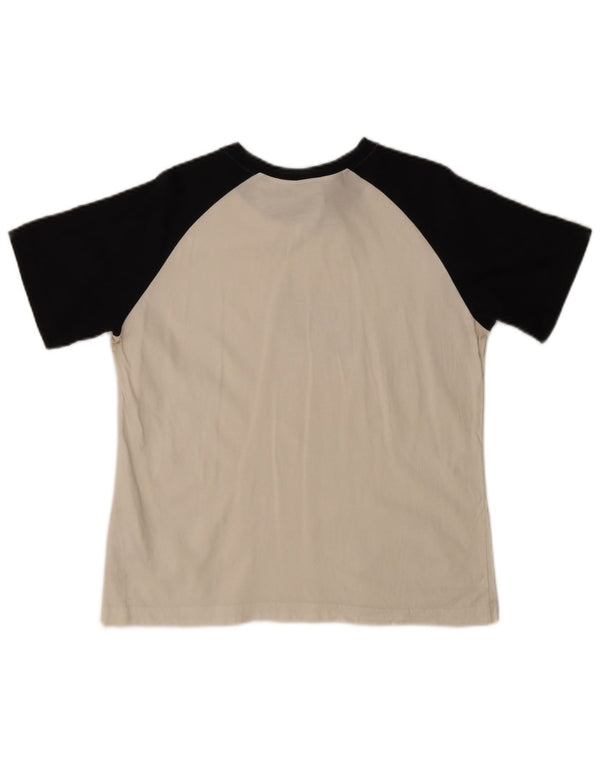 Damska koszulka z grafiką Nike Top UK 16/18 XL Biała bawełna z blokami kolorów