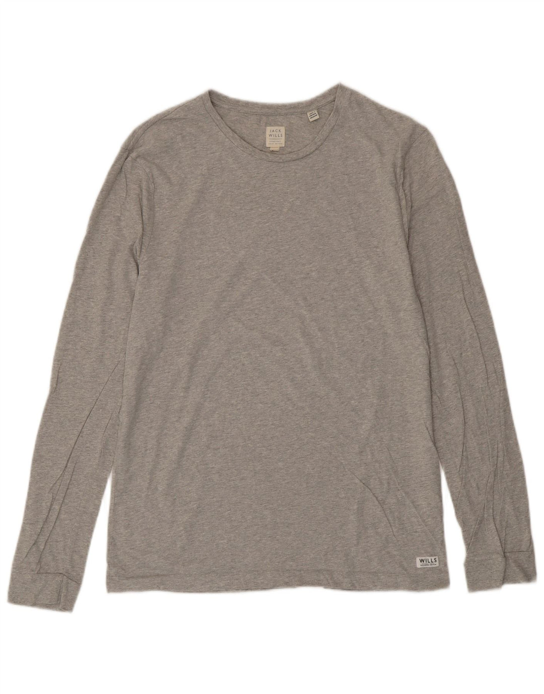 Męski top JACK WILLS z długim rękawem, średnioszary, bawełniany