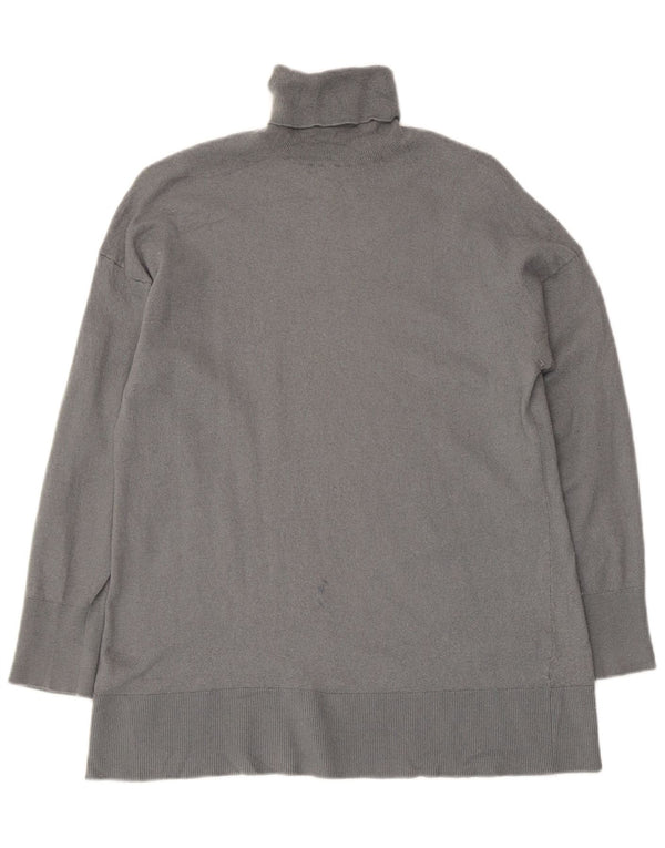 Sweter damski Massimo Dutti z wywijanym dekoltem UK 12, średni szary