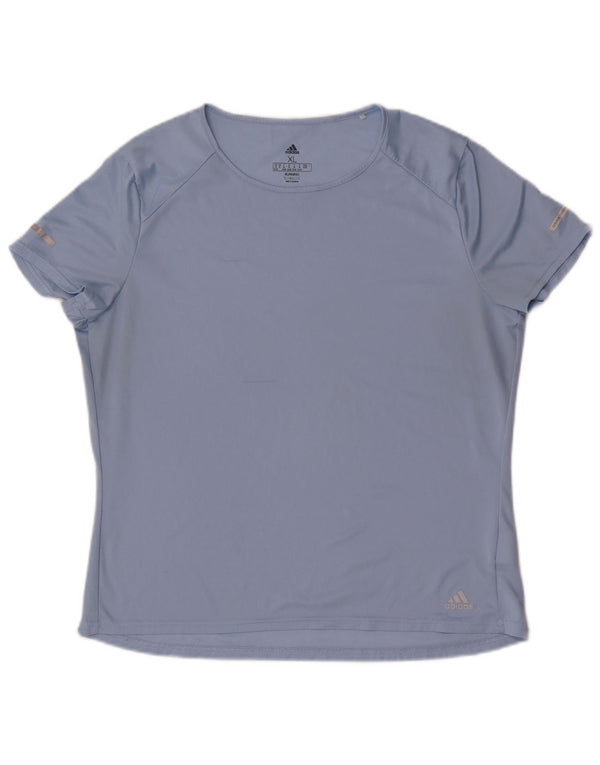 Damska koszulka Adidas Climalite Top UK 20/22 XL Niebieski poliester