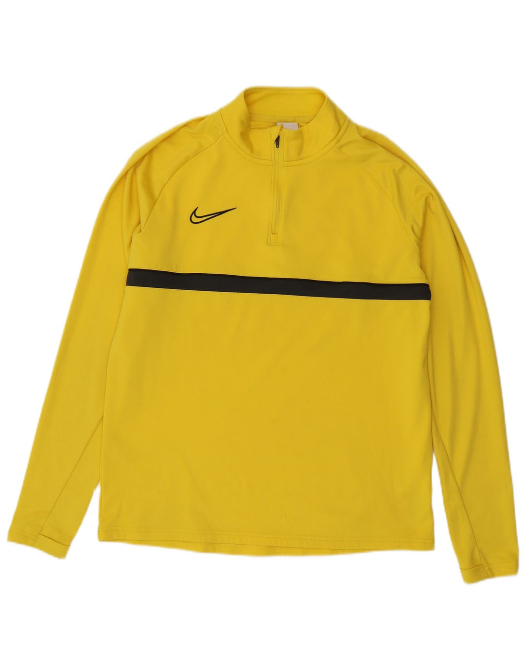 Męski dres Nike Dri Fit z zamkiem błyskawicznym na szyi i średnim żółtym blokiem kolorów